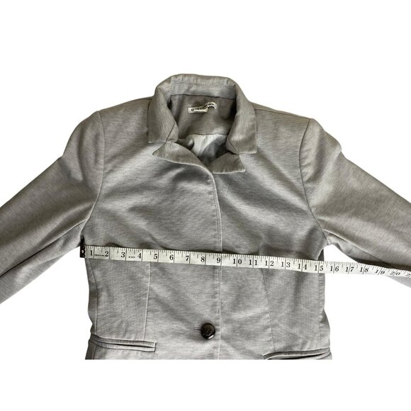 Dalia Collection XS Womens Light Gray Blazer Jacket With Button Closure - Picture 4 of 7